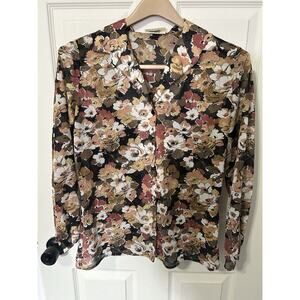 Frank-Lee Of California Size 13/14 Style 01-318 Floral Vintage 100% Polyester